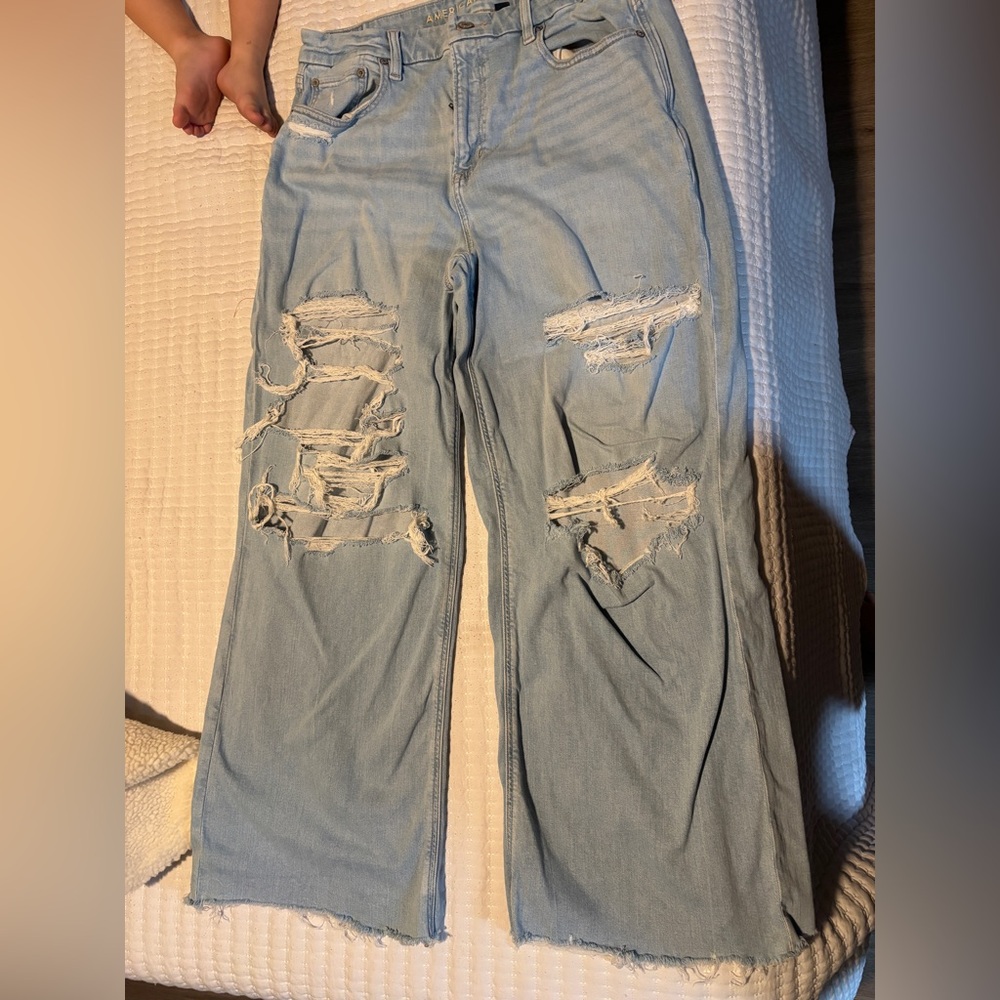 American Eagle curvy wide leg jeans